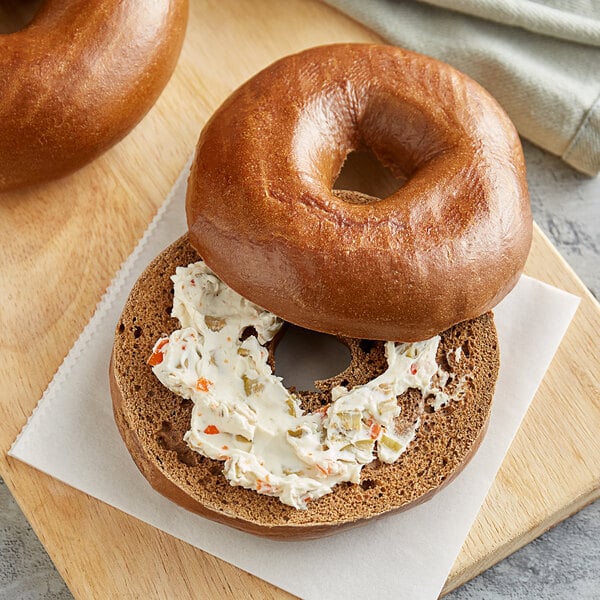 Original Bagel 4.5 oz. New York Style Pumpernickel Bagel - 75/Case