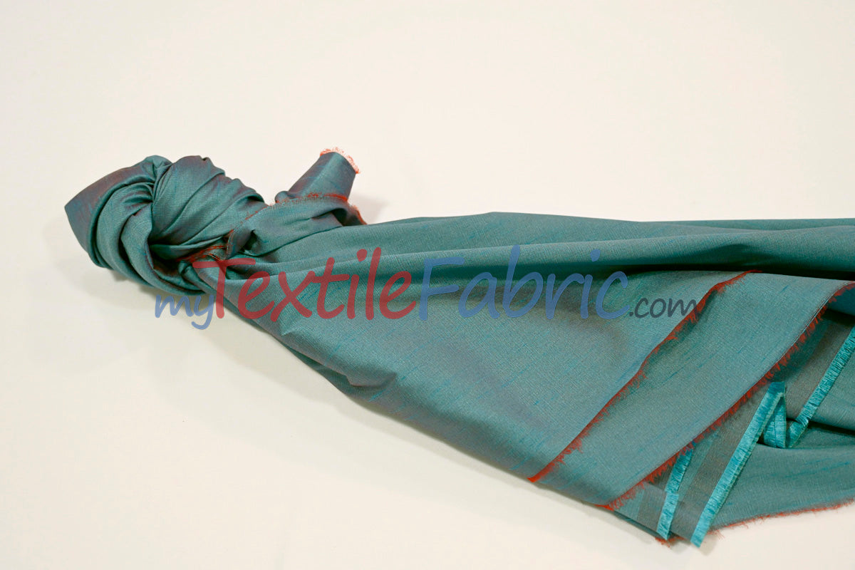 Faux Silk Polyester Dupioni Fabric - Solid Texture, 54" Width, Multiple Colors (Yards, Bolts, Sample Swatch)