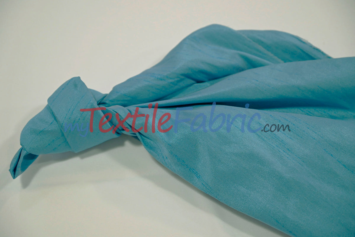 Faux Silk Polyester Dupioni Fabric - Solid Texture, 54" Width, Multiple Colors (Yards, Bolts, Sample Swatch)
