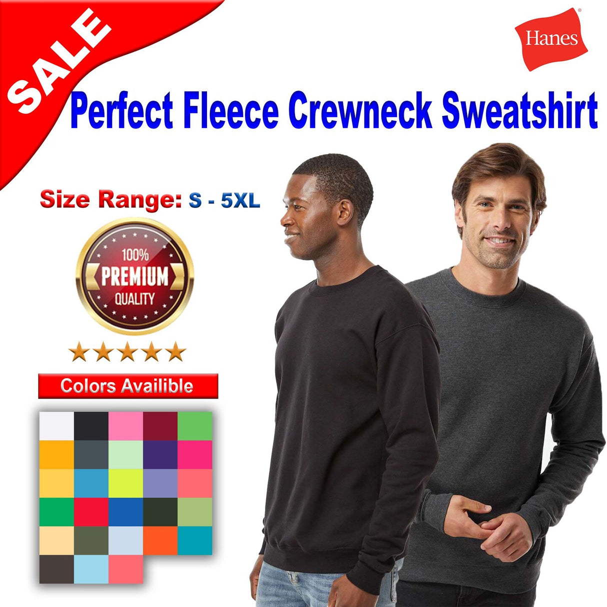Hanes® Perfect Fleece Crewneck Sweatshirt