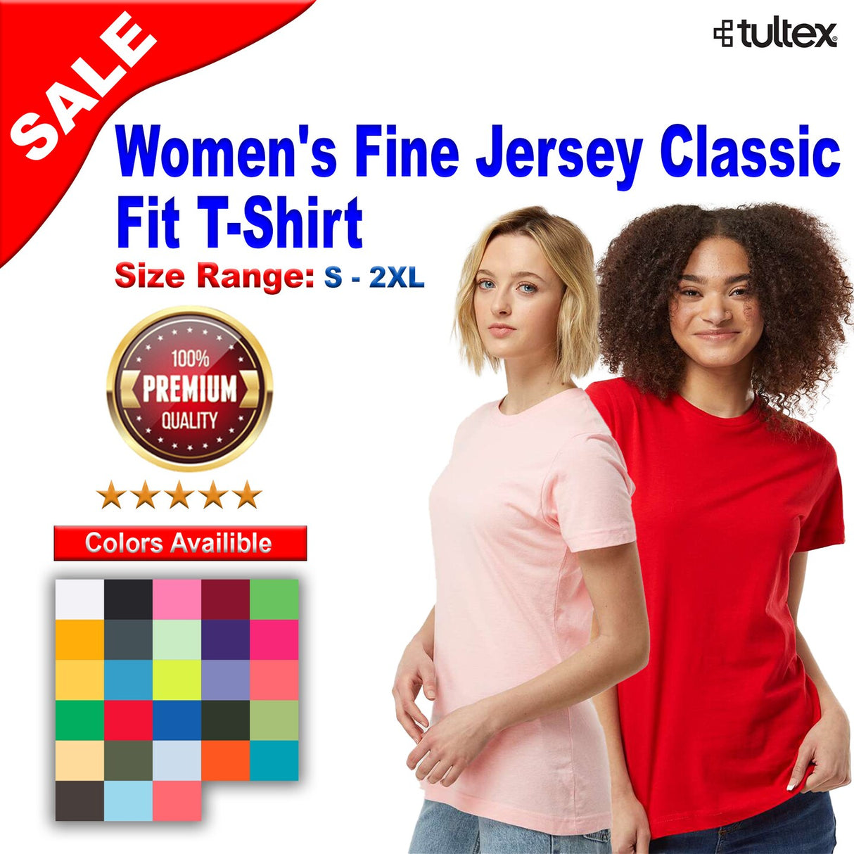 Tultex® Women's Fine Jersey Classic Fit Short Sleeve T-Shirt