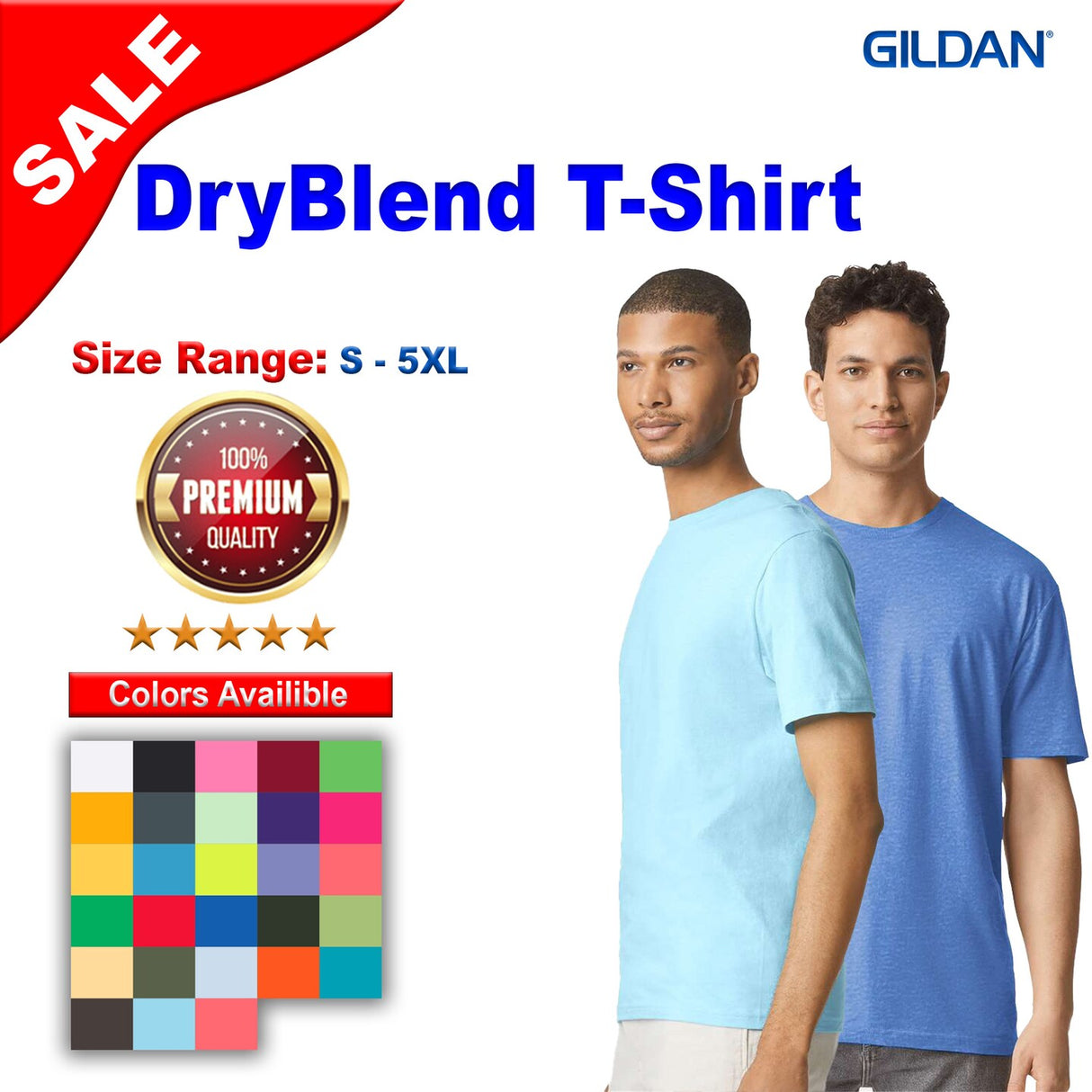 Gildan® DryBlend Short Sleeve Crewneck T-Shirt