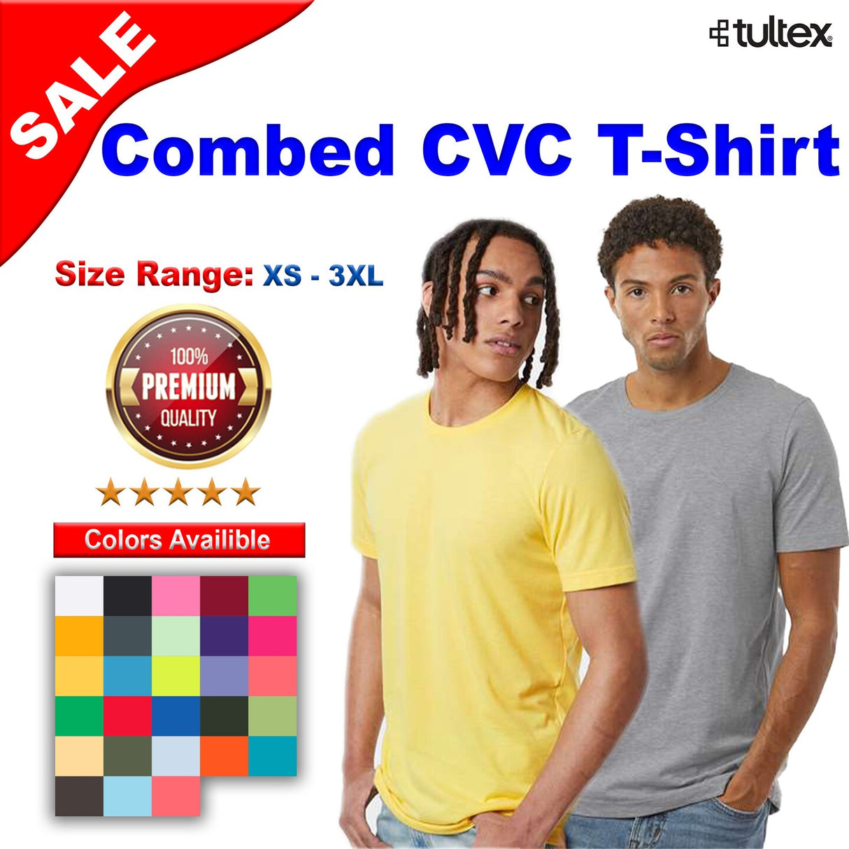 Tultex® Combed CVC Crewneck Short Sleeve T-Shirt