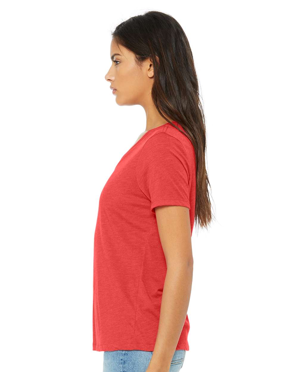 BELLA + CANVAS® Women's Relaxed Triblend Short Sleeve V-Neck Tee