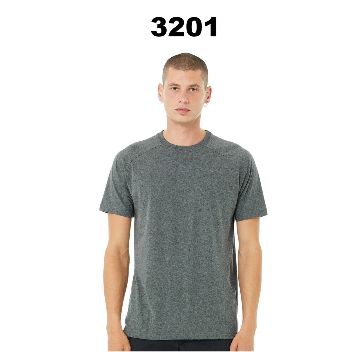 BELLA + CANVAS® Heather CVC Raglan Crewneck Short Sleeve Tee