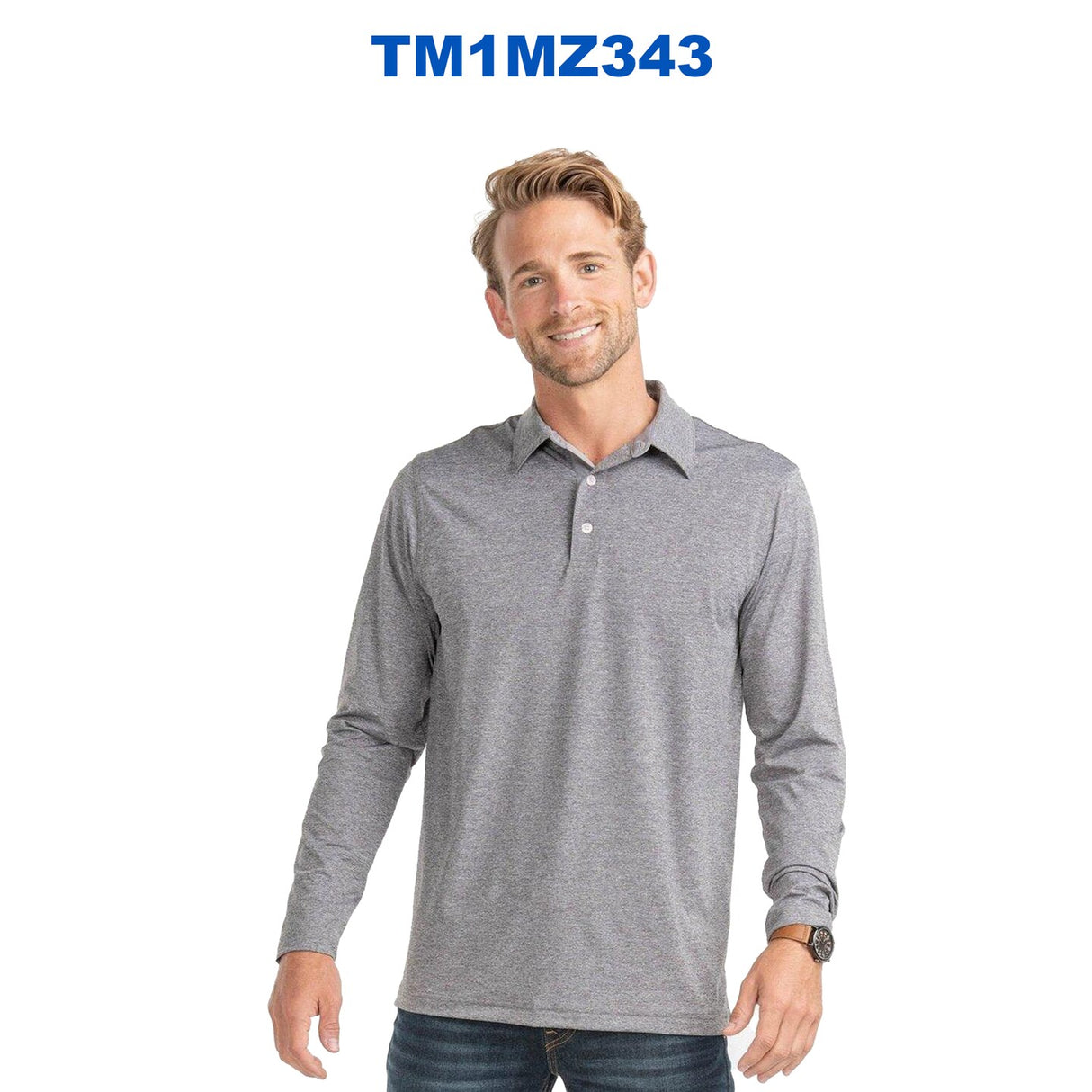 TravisMathew® Oceanside Heather Long Sleeve Polo