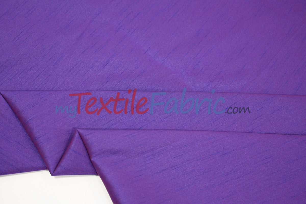 Faux Silk Polyester Dupioni Fabric - Solid Texture, 54" Width, Multiple Colors (Yards, Bolts, Sample Swatch)