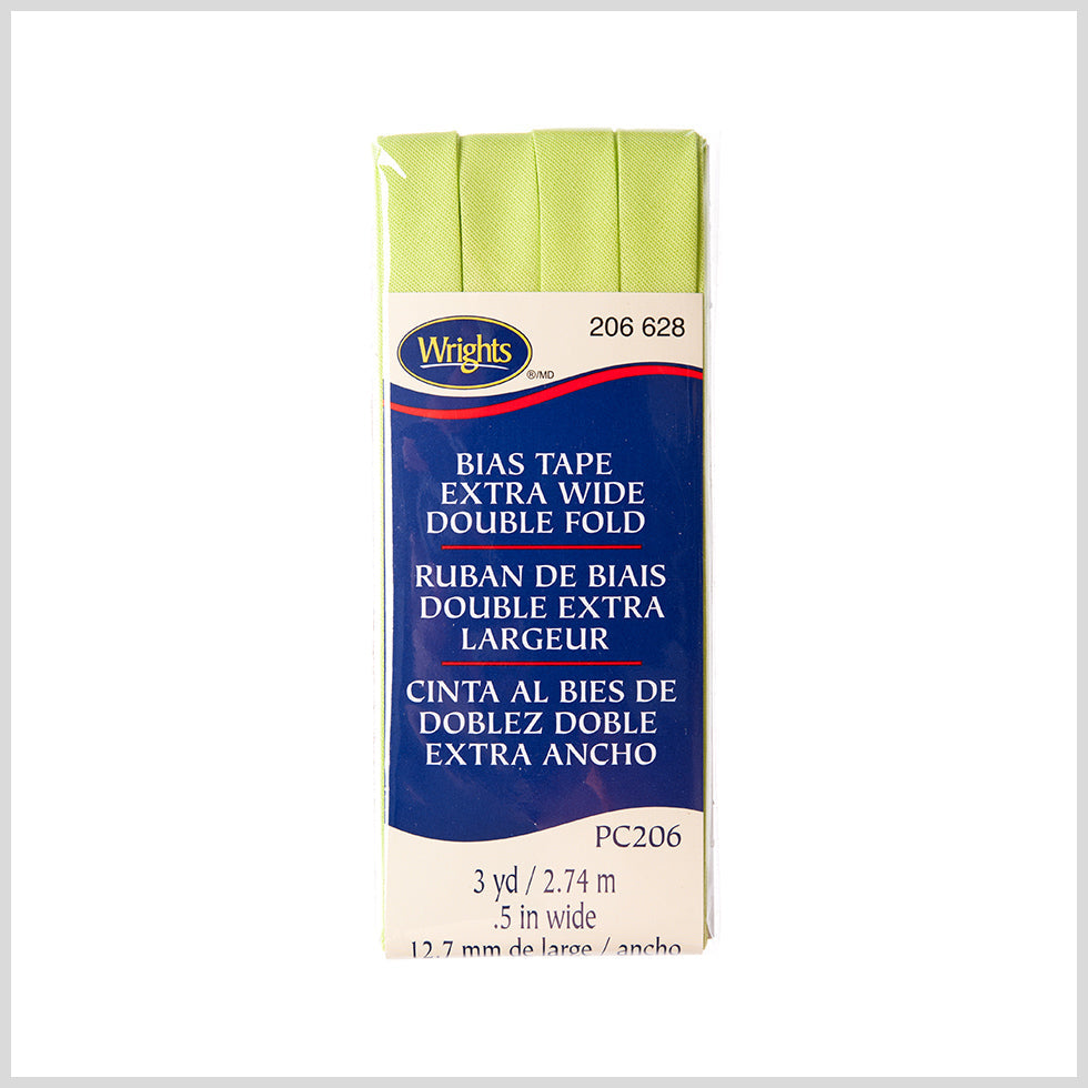 Wrights Lime Green 1/2" Extra Wide Double Fold Bias Tape