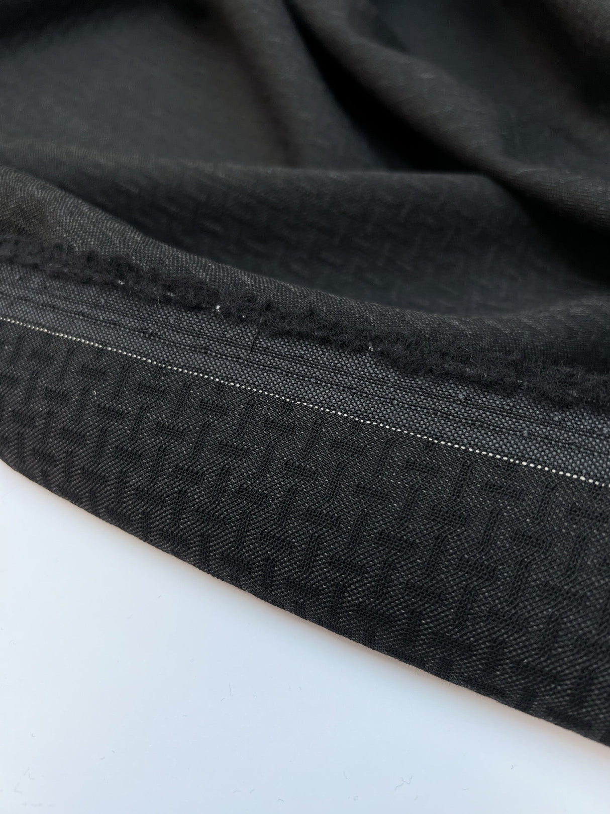 Wool Jacquard Melange Gray Black