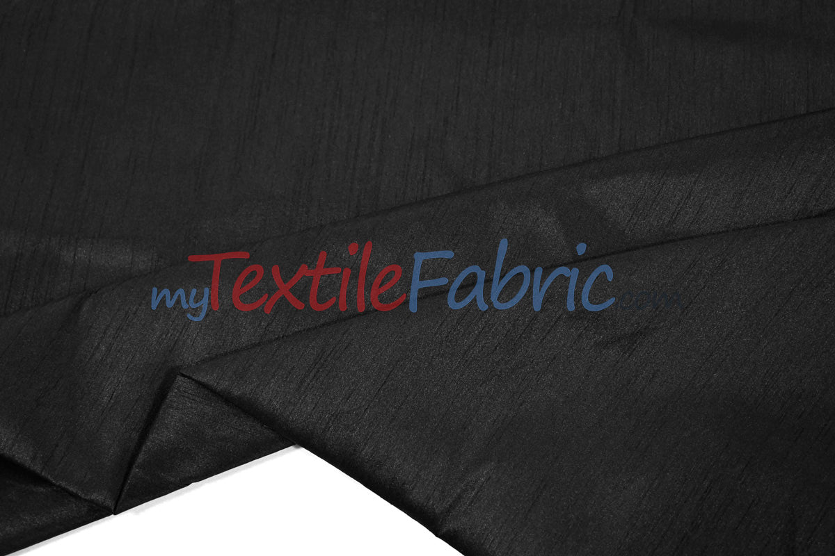 Faux Silk Polyester Dupioni Fabric - Solid Texture, 54" Width, Multiple Colors (Yards, Bolts, Sample Swatch)