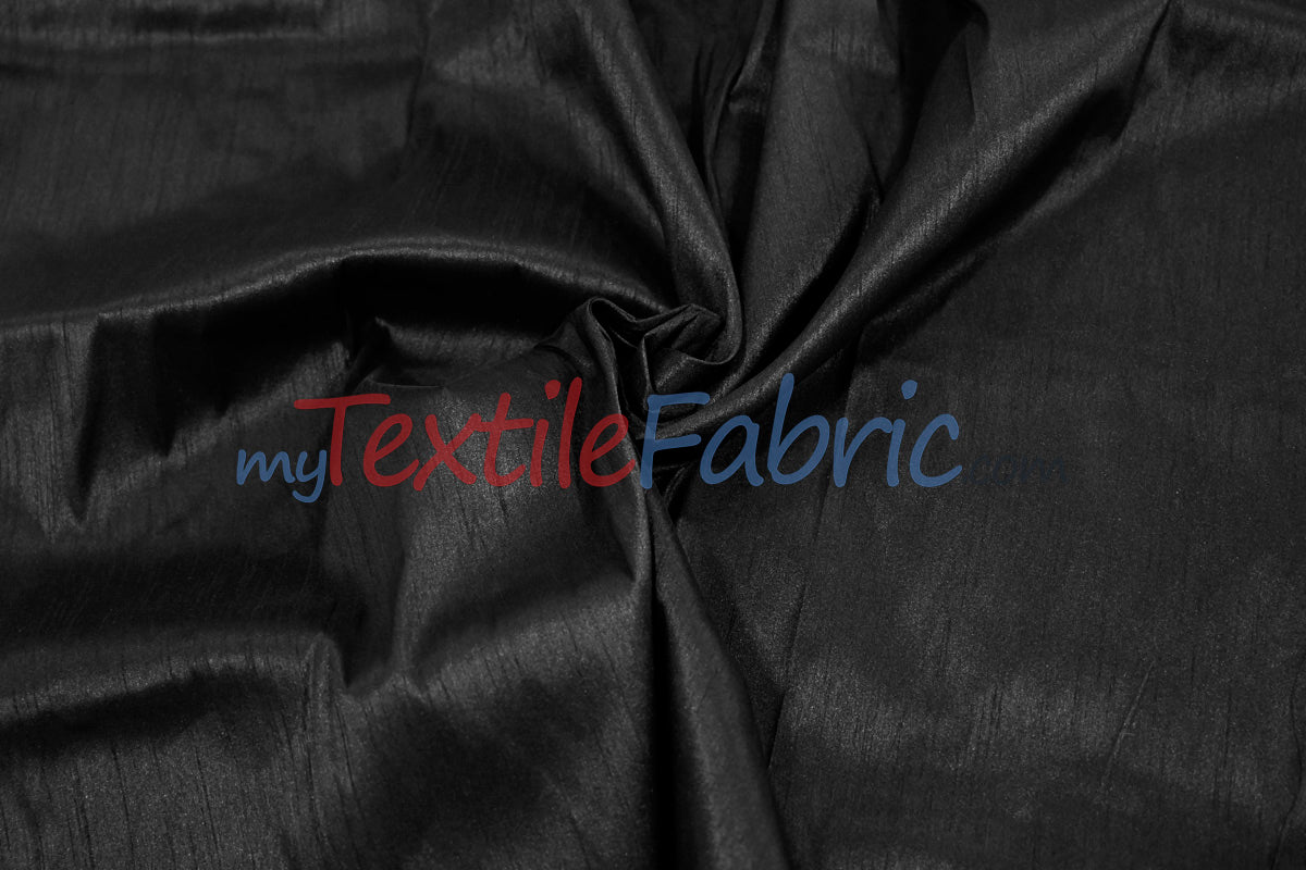 Faux Silk Polyester Dupioni Fabric - Solid Texture, 54" Width, Multiple Colors (Yards, Bolts, Sample Swatch)