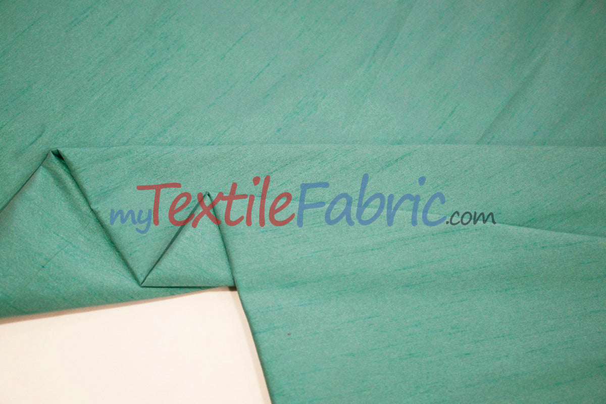 Faux Silk Polyester Dupioni Fabric - Solid Texture, 54" Width, Multiple Colors (Yards, Bolts, Sample Swatch)