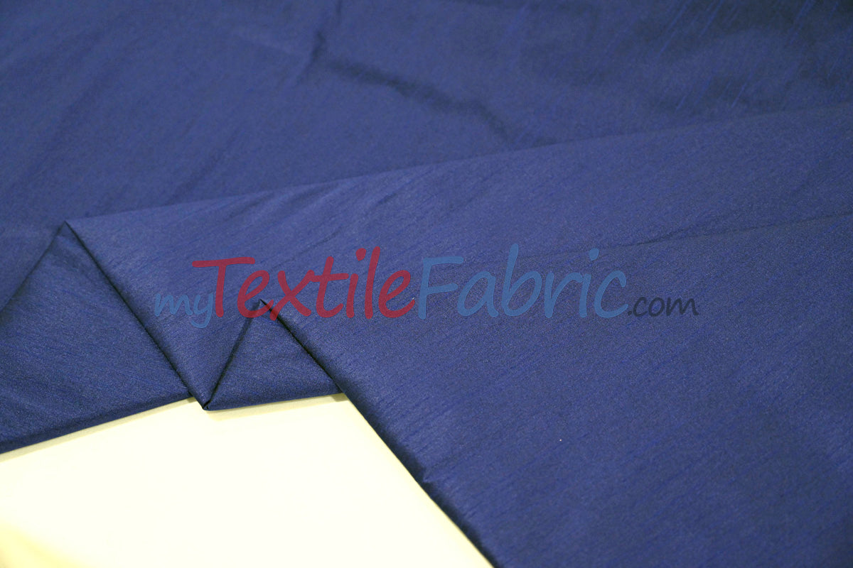 Faux Silk Polyester Dupioni Fabric - Solid Texture, 54" Width, Multiple Colors (Yards, Bolts, Sample Swatch)