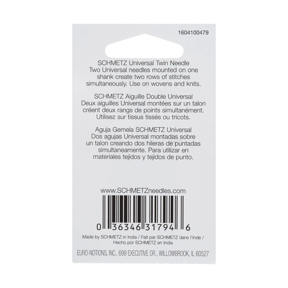 Schmetz Universal Twin Machine Needle - 4.0/80 - 1 ct