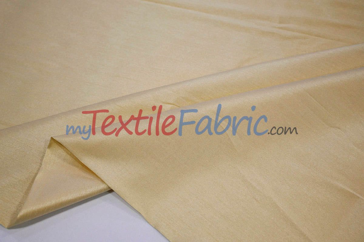 Faux Silk Polyester Dupioni Fabric - Solid Texture, 54" Width, Multiple Colors (Yards, Bolts, Sample Swatch)