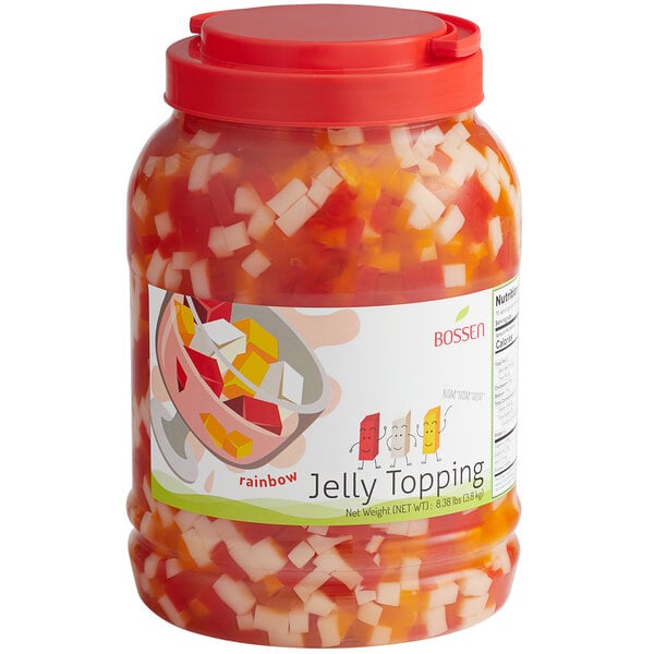 Bossen Assorted Rainbow Jelly Topping 8.38 lb. - 4/Case