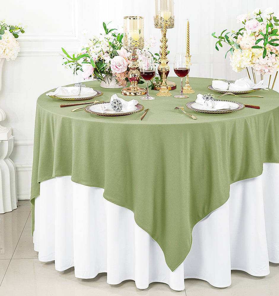 Square Scuba Table Overlay 72x72 Sage Green