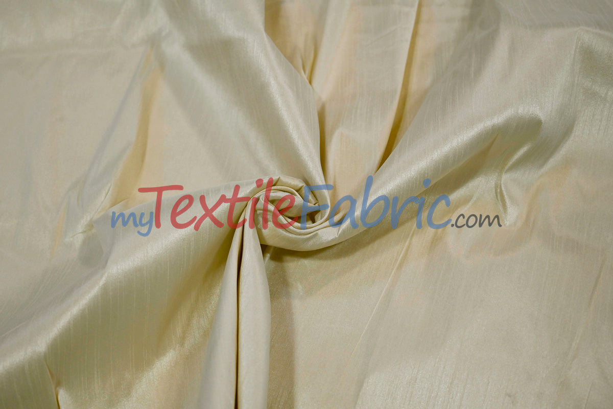 Faux Silk Polyester Dupioni Fabric - Solid Texture, 54" Width, Multiple Colors (Yards, Bolts, Sample Swatch)