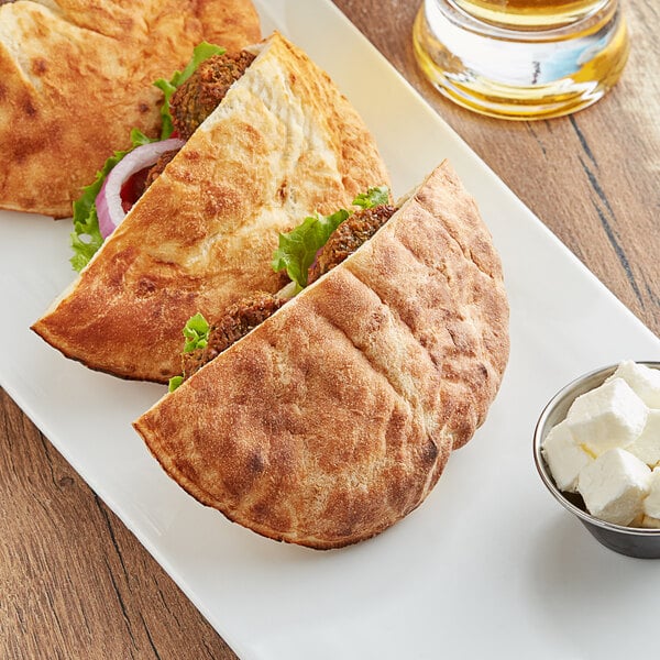 Father Sam's Bakery 6" White Pita Pocket Bread - 60/Case