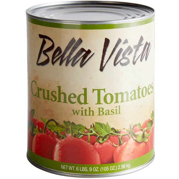 Bella Vista #10 Can Crushed Tomatoes with Basil - 6/Case