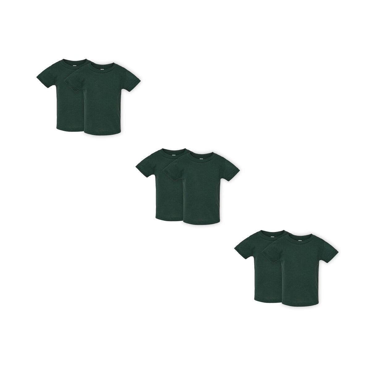 RADYAN® Toddler Fine Jersey Crew Neck Short Sleeve Tee - 3321