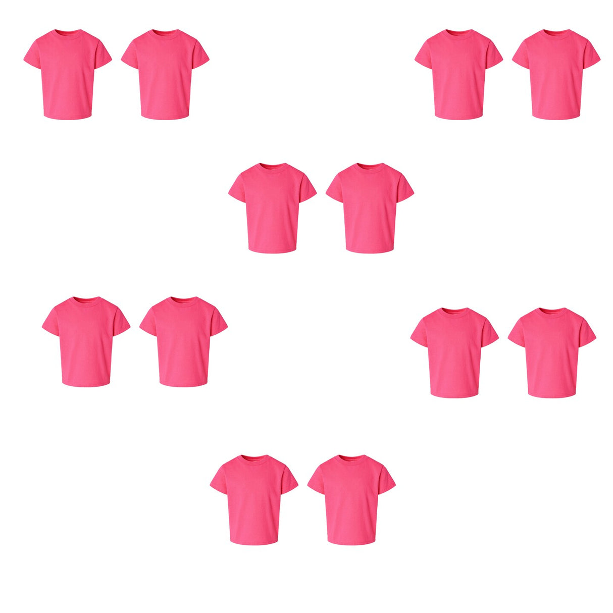 RADYAN® Toddler Cotton Jersey Crew Neck Short Sleeve Tee