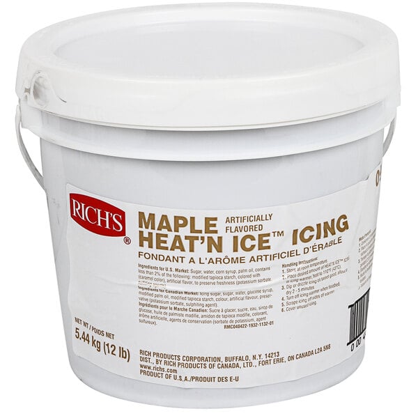 Rich's Maple Heat 'n Ice Donut & Roll Icing - 12 lb. Pail