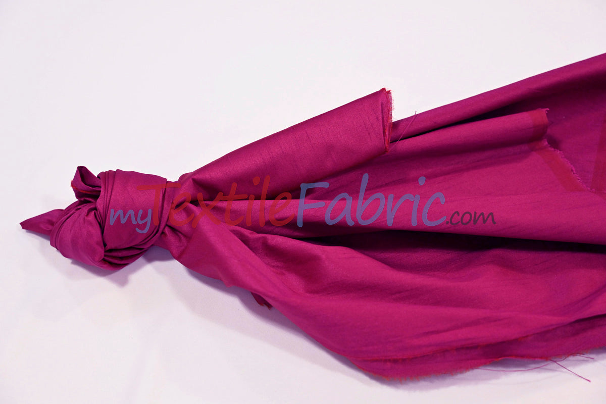 Faux Silk Polyester Dupioni Fabric - Solid Texture, 54" Width, Multiple Colors (Yards, Bolts, Sample Swatch)