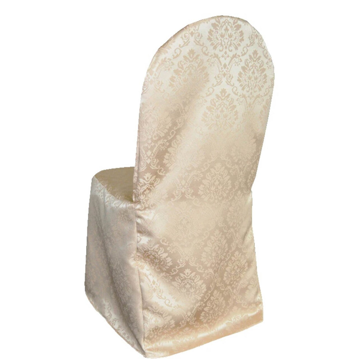 1 Piece Vintage Damask Jacquard Banquet Chair Cover Champagne