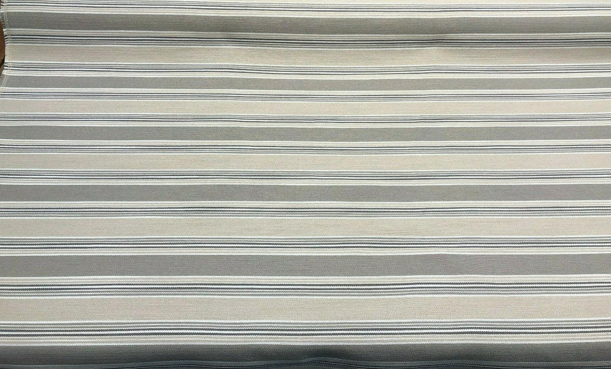 Cowen Polyester Upholstery Fabric - Beige White Stone Stripe, 56" Width, 6" Vertical Repeat (1 Yard)