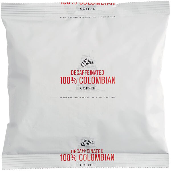 Ellis 6 oz. 100% Colombian Decaf Coffee Packet - 48/Case