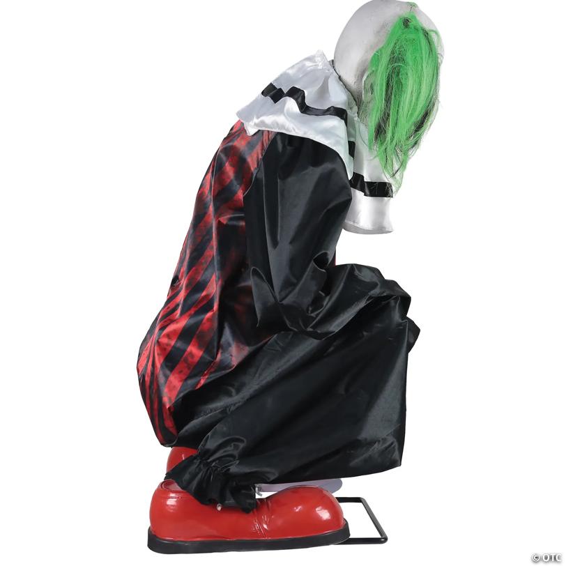 20" Animated Crouching Red Clown Prop