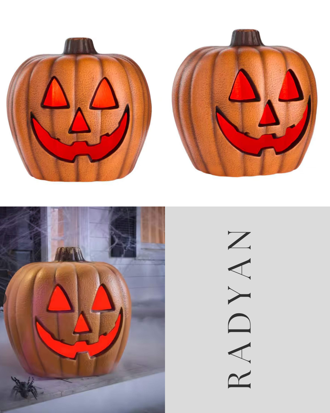 20 in Halloween Classics Plug-in LED Happy Jack-O-Lantern