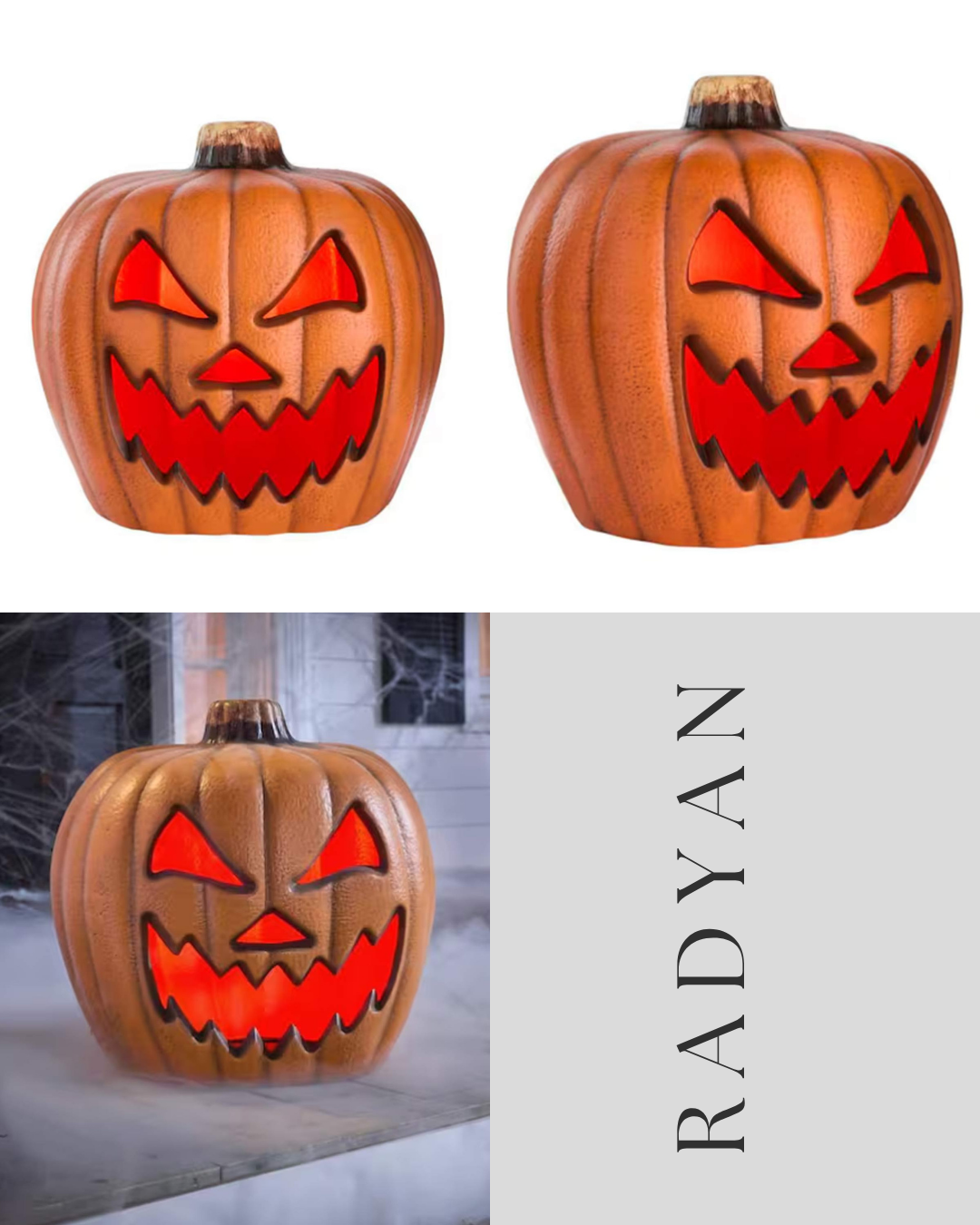 20 in Halloween Classics Plug-in LED Spooky Jack-O-Lantern The Home Accents Holiday