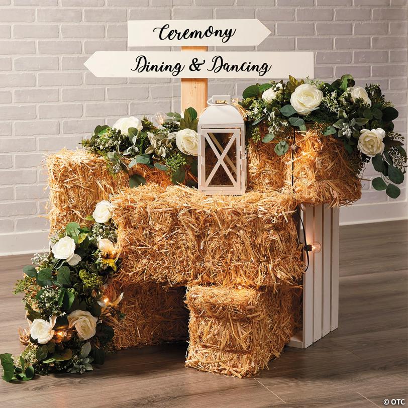 20" x 8" FloraCraft ® Decorative Straw Hay Bale Block