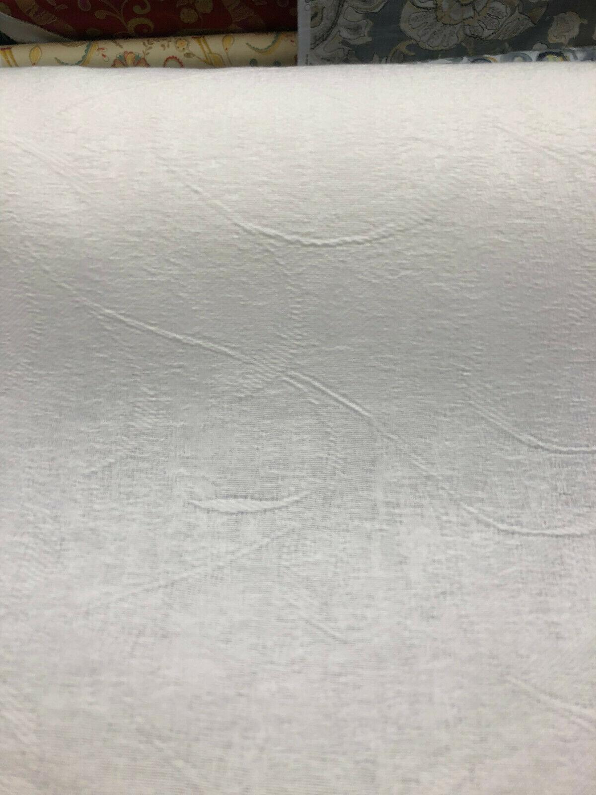 Gardenia Winter White Woven Drapery Fabric - Winter White, Woven, 57" Width (1 Yard)