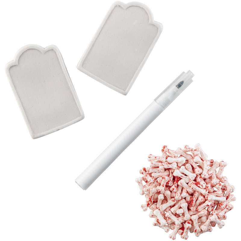 Wilton Graveyard Tombstones & Bones Edible Decorations Kit
