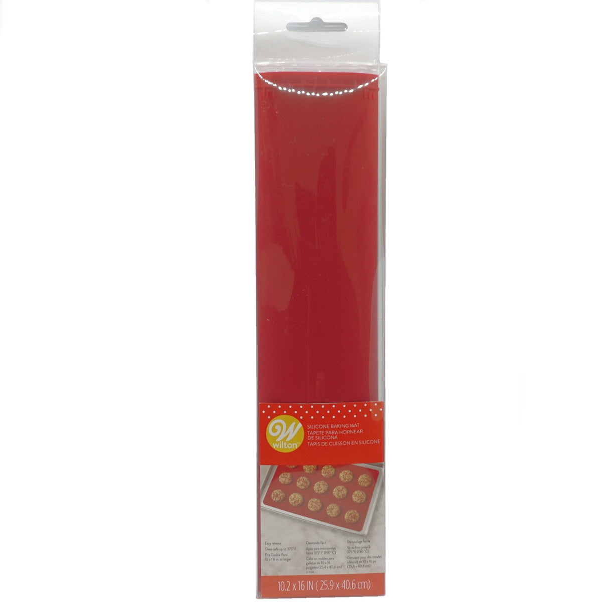 Wilton Non-Stick Red Silicone Baking Mat, 10.2 x 16
