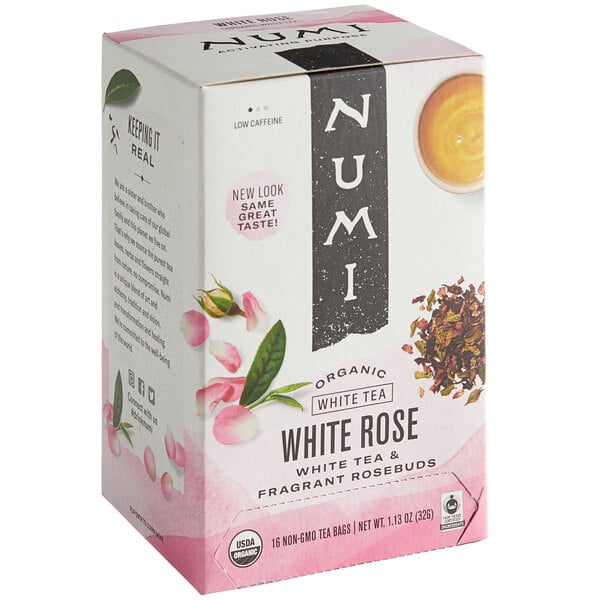 Numi Organic White Rose Tea Bags - 16/Box