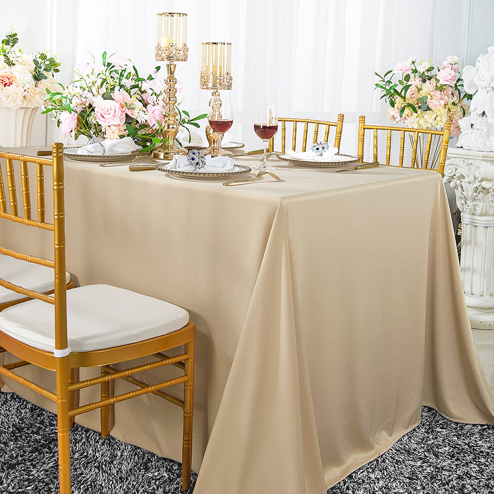 Wrinkle-Free Scuba Rectangular Tablecloth Seamless for Event