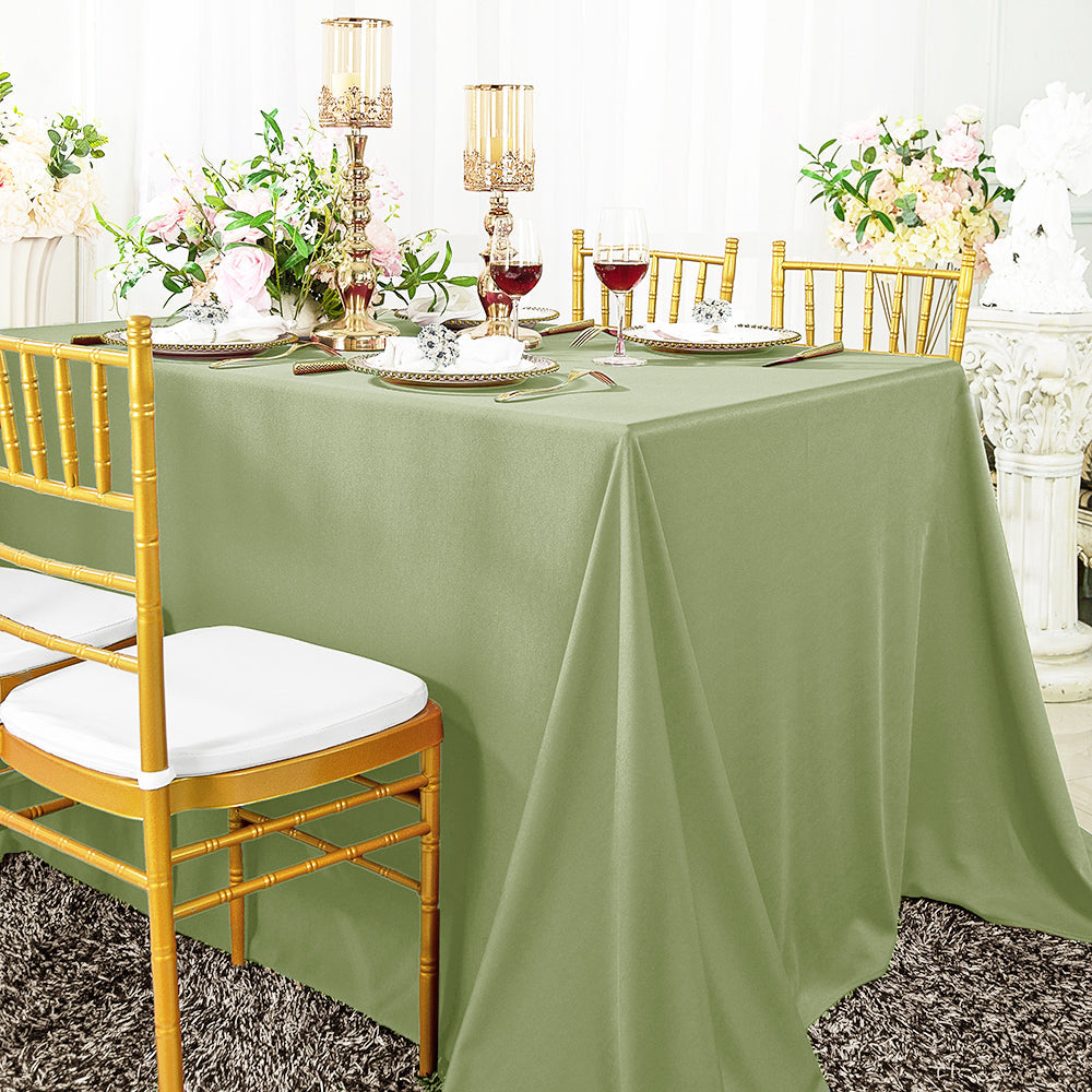 Wrinkle-Free Scuba Rectangular Tablecloth Seamless for Event