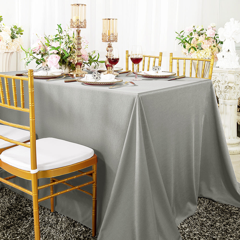 Wrinkle-Free Scuba Rectangular Tablecloth Seamless for Event