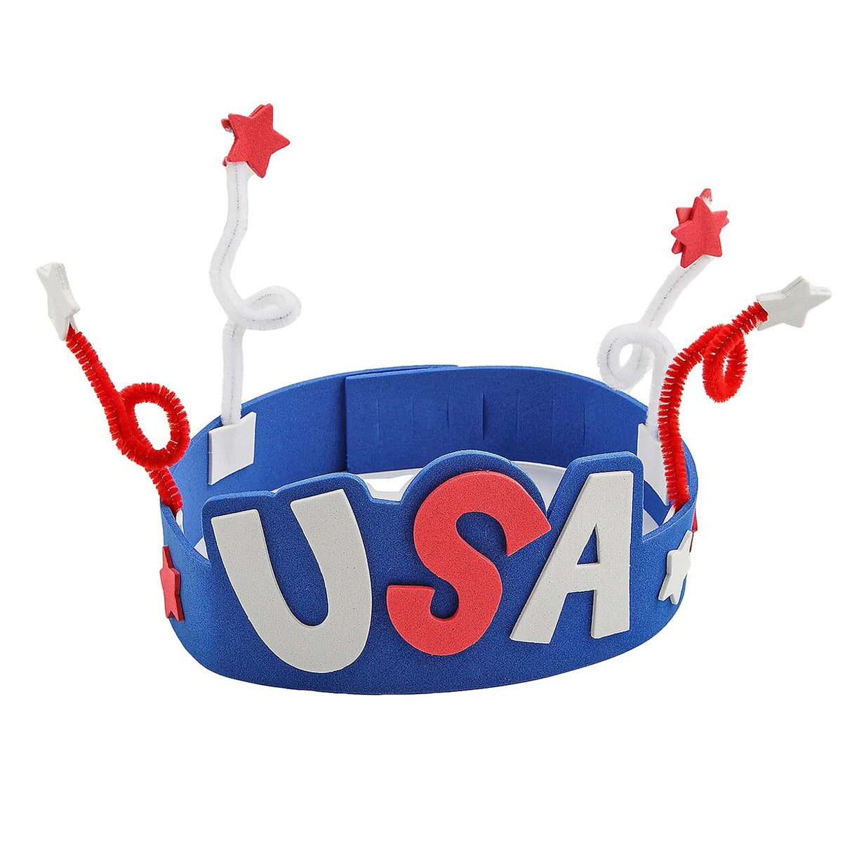 Patriotic USA Red, White & Blue Headband Craft Kits Makes 12