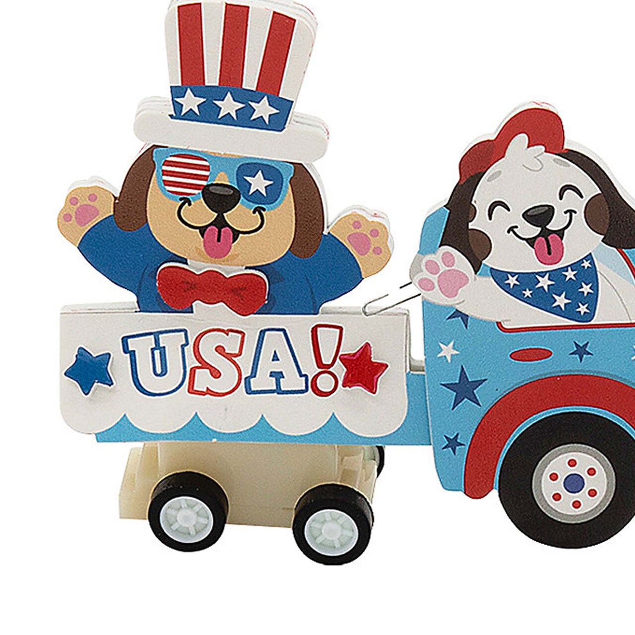 4 1/2" x 3 1/4" 4th of July Parade Float Pull-Back Craft Kit Makes 12