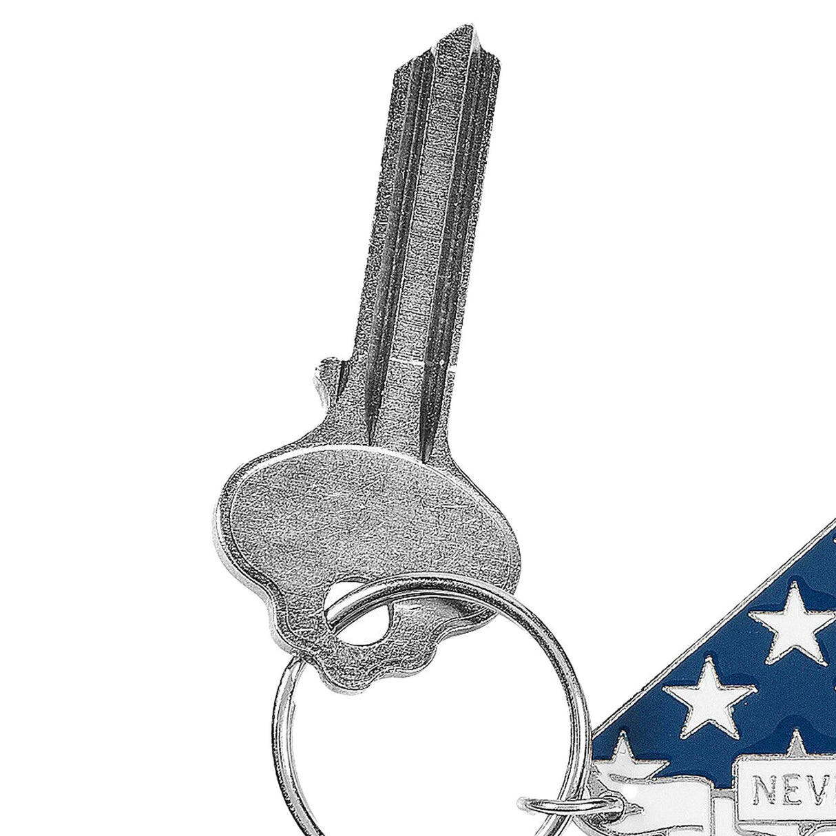 Memorial Day Metal Keychain with Enamel Flag Charm 12 Pc.