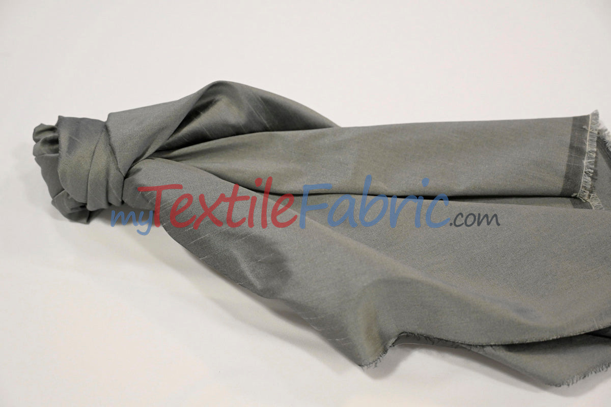 Faux Silk Polyester Dupioni Fabric - Solid Texture, 54" Width, Multiple Colors (Yards, Bolts, Sample Swatch)
