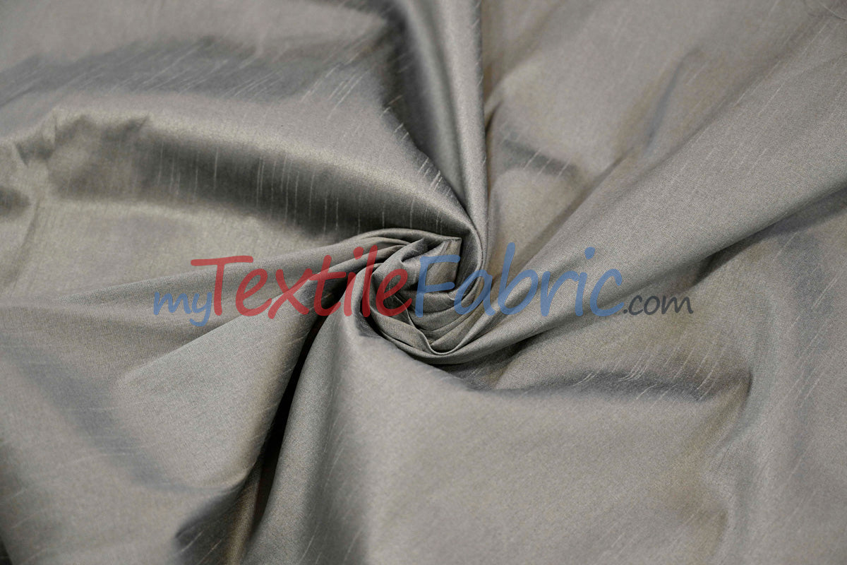 Faux Silk Polyester Dupioni Fabric - Solid Texture, 54" Width, Multiple Colors (Yards, Bolts, Sample Swatch)