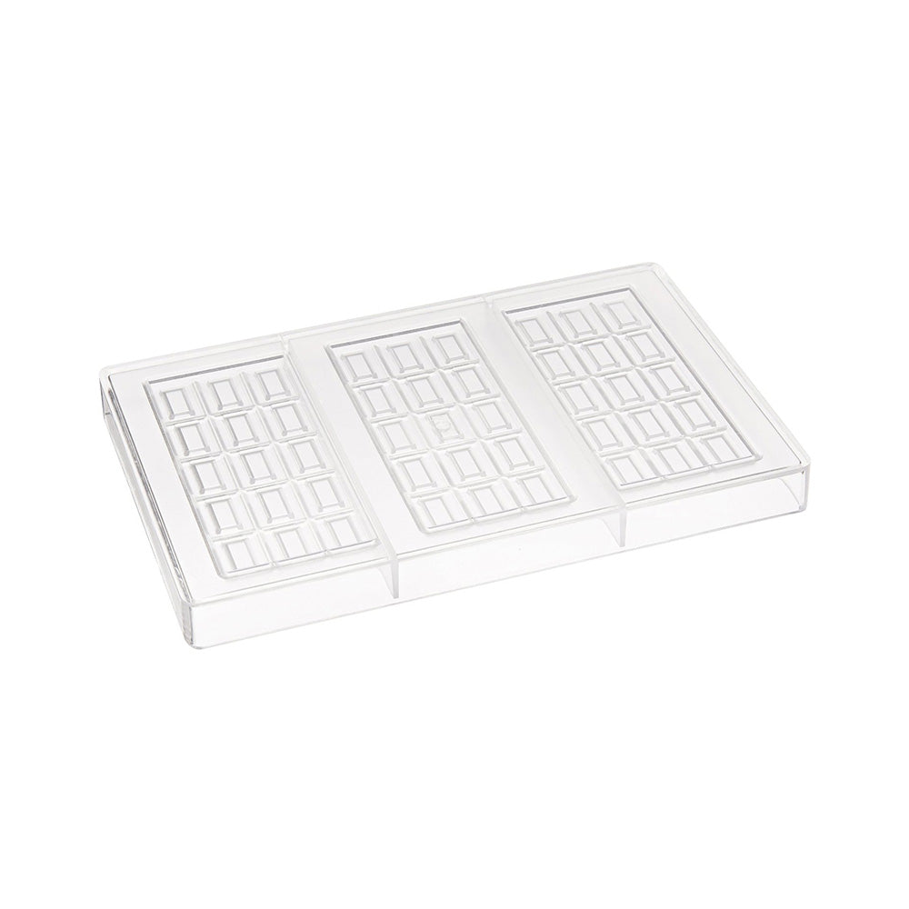 O'Creme Polycarbonate Chocolate Mold, Block of 15 Parts, 3 Cavities