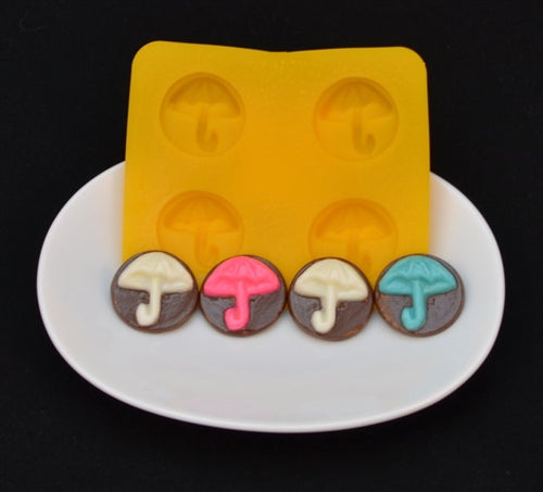 Parasol Umbrella Flexible Silicone Candy Mold