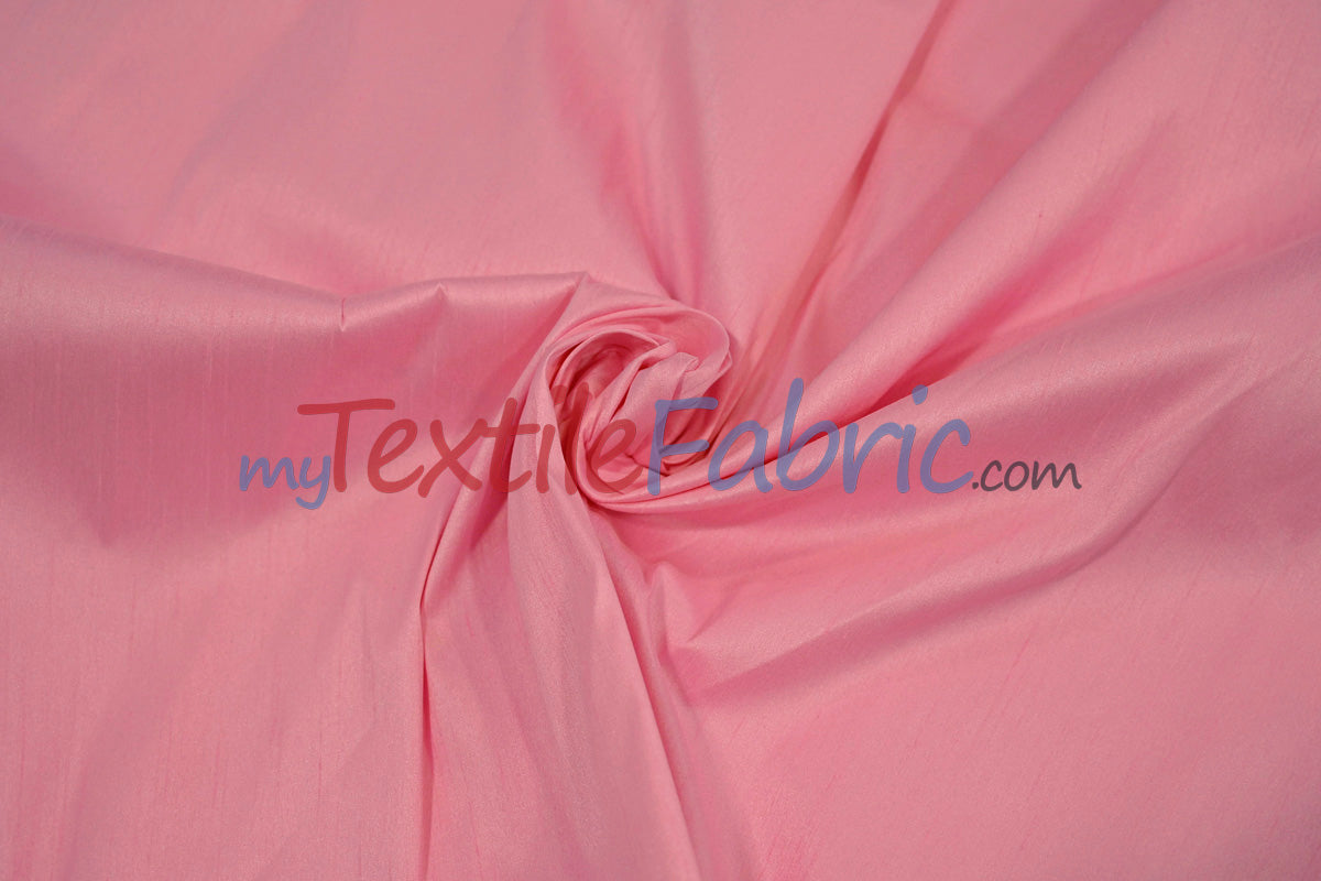 Faux Silk Polyester Dupioni Fabric - Solid Texture, 54" Width, Multiple Colors (Yards, Bolts, Sample Swatch)